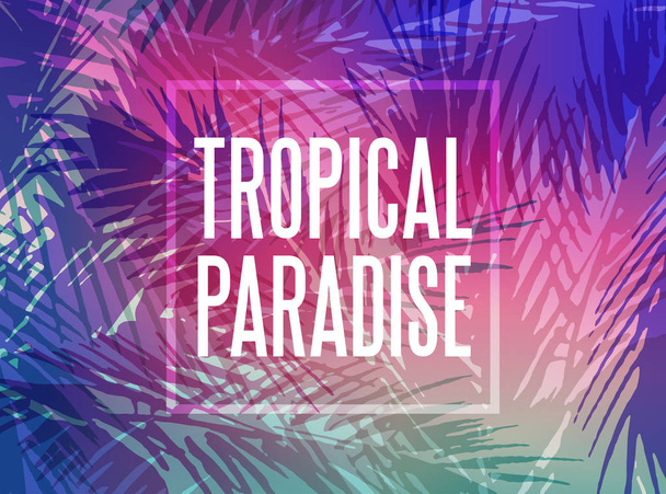 Tropical paradise background - Vektör, Görsel