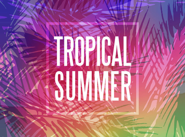 Tropical summer background - Vector, imagen