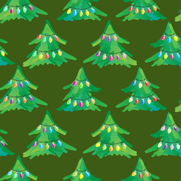 Karácsonyfa varratmentes háttérben - Vektor, kép