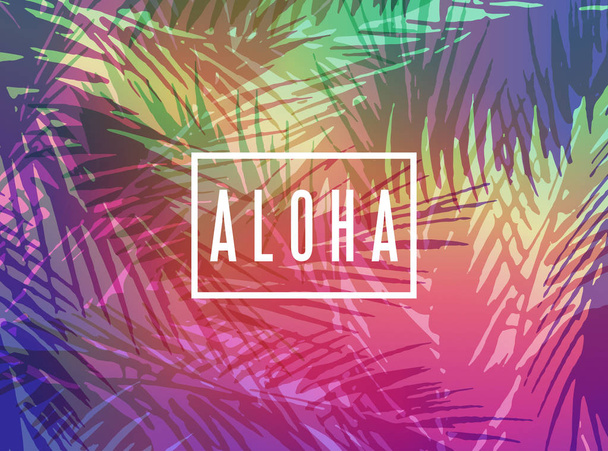 Aloha Hawaii greeting card - Vector, Image