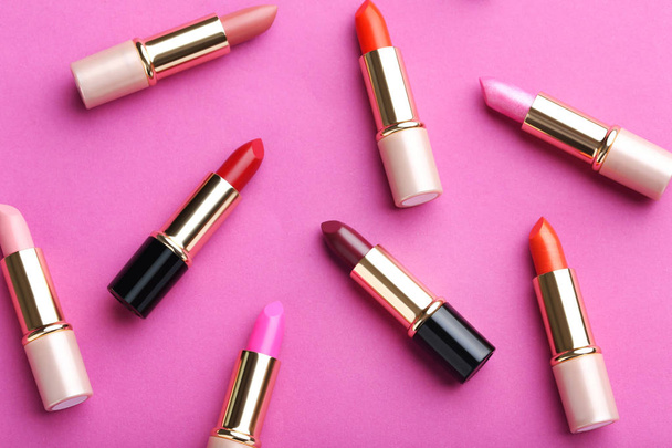 Pile of colorful lipsticks - Fotoğraf, Görsel