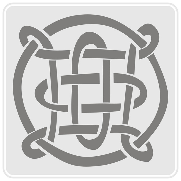 černobílá ikona s keltské umění a etnické ornamenty   - Vektor, obrázek