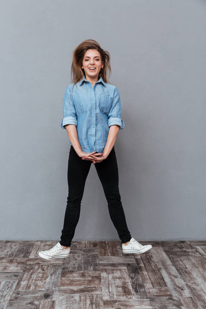 Vertical image of Funny Woman in shirt - Zdjęcie, obraz
