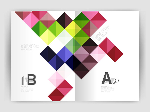 Nowoczesny minimalistyczny geometryczne kwadratowych biznes broszura szablonu - Wektor, obraz