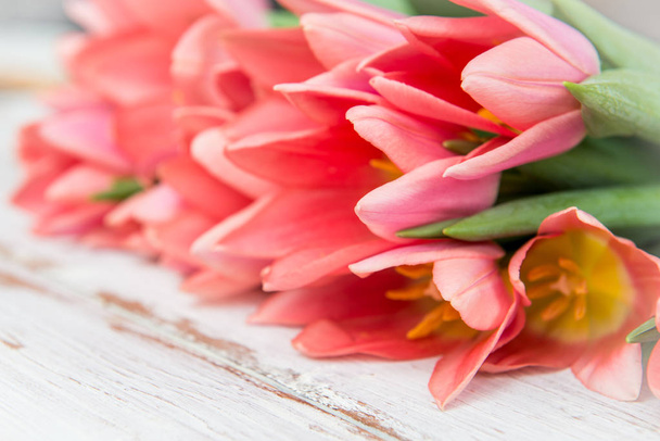 bos van roze tulpen - Foto, afbeelding