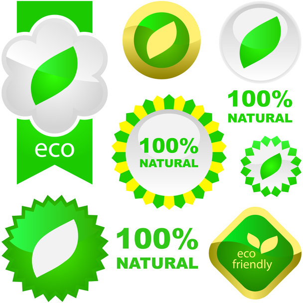 Eco labels. - Vektor, obrázek