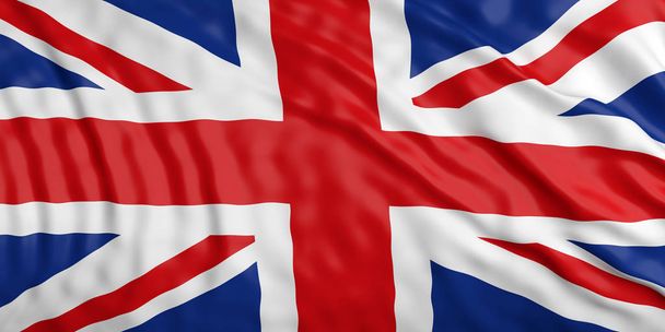 Verzicht auf die britische Flagge. 3D-Illustration - Foto, Bild