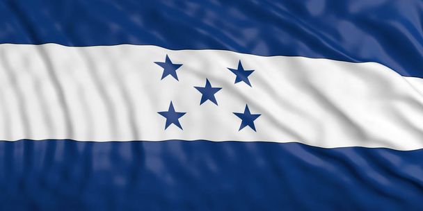 Waiving Honduras flag. 3d illustration - Photo, Image
