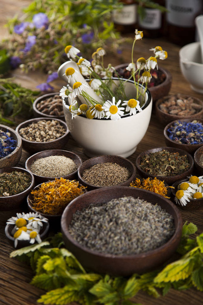 Alternative medicine, dried herbs - Photo, Image