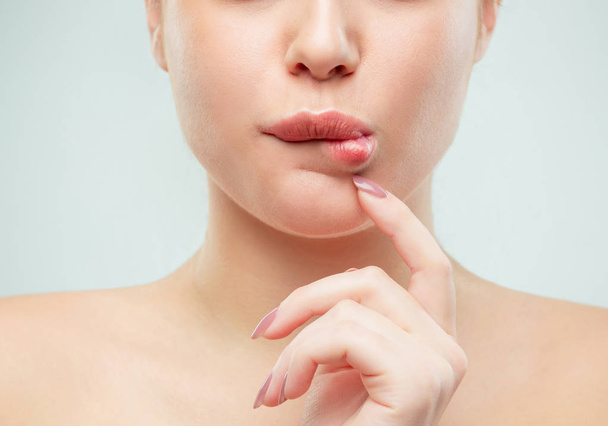 The close up shot of woman lips - Фото, зображення