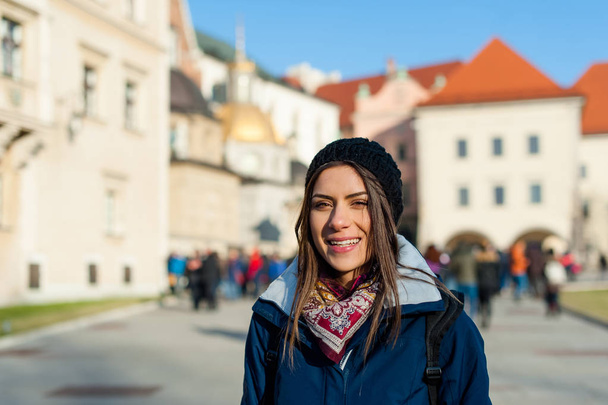 Young woman tourist in the city of Kracow - Foto, immagini
