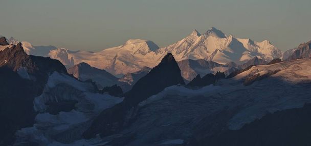 Distant view of the Mischabel range, Switzerland - Photo, Image
