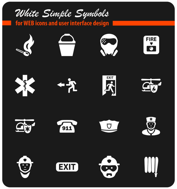 conjunto de ícone de emergência
 - Vetor, Imagem