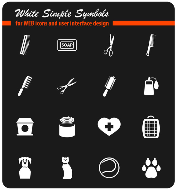 goods for pets icon set - Vector, Image
