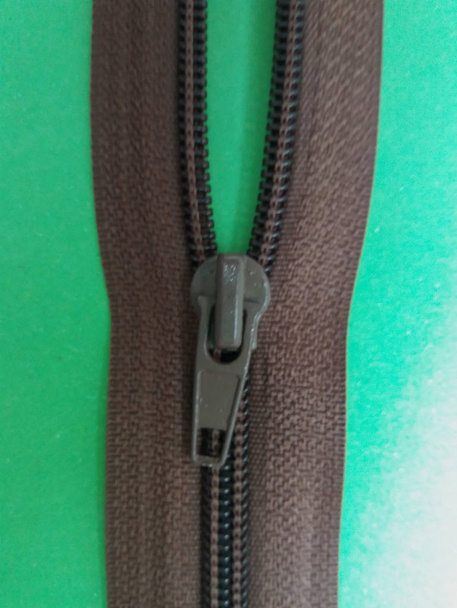 Brown zip or zipper - Photo, Image