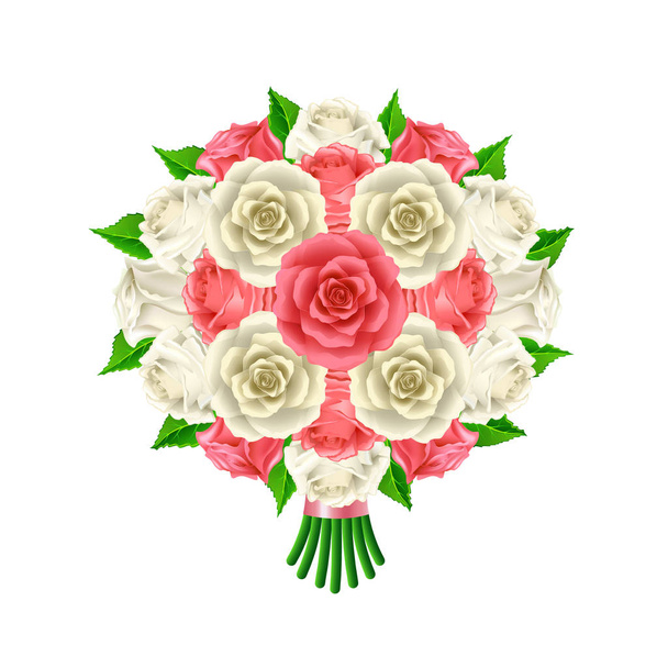 Svatební kytice izolovaných na bílém vektor - Vektor, obrázek