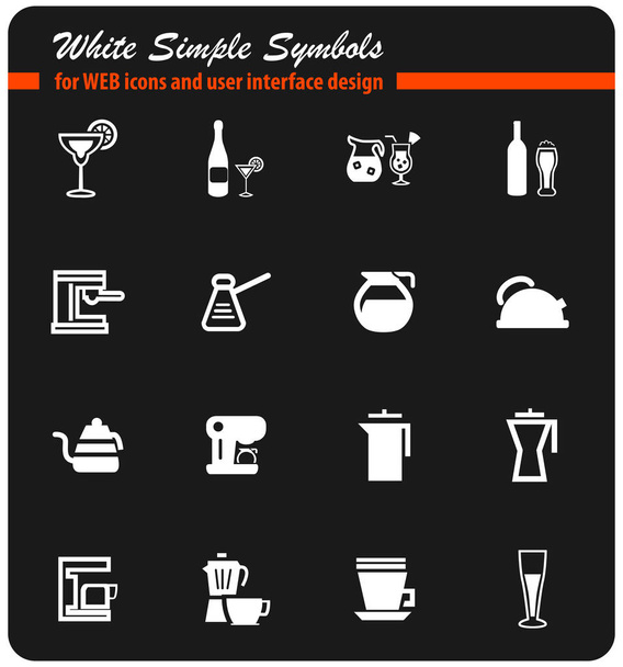 посуда для иконок для напитков
 - Вектор,изображение