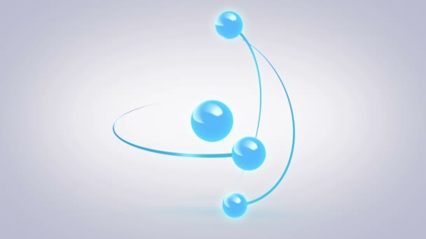 3D renderowania Atom cząsteczka - Materiał filmowy, wideo