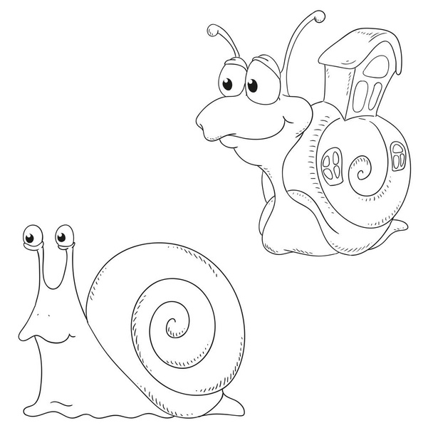 Cartoon character snail vector - Vector, Image