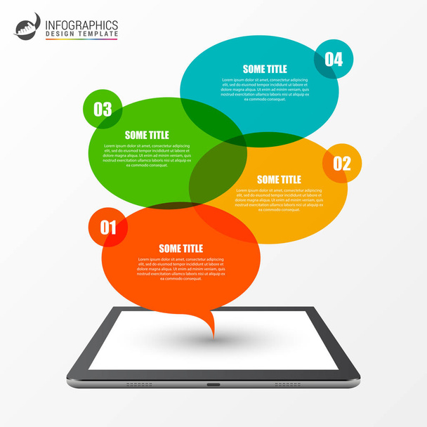 Bubble speech template style. Infographic concept. Vector - Vector, Image