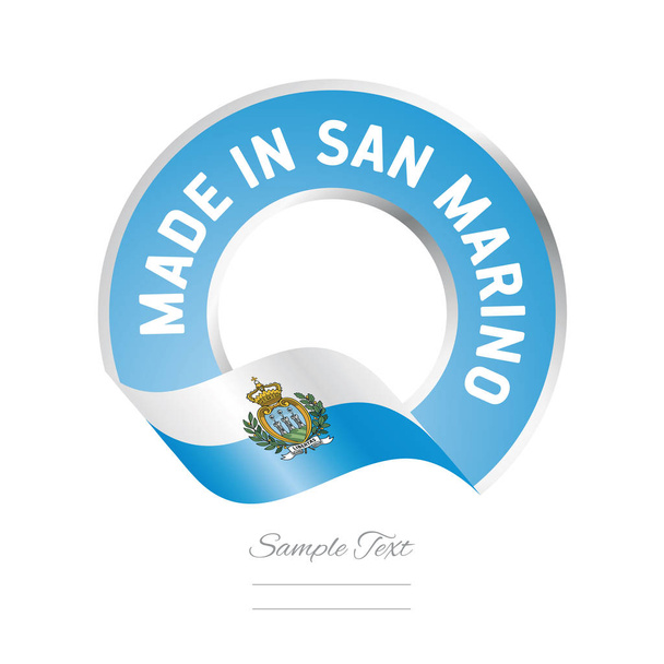 Made in San Marino bandiera blu etichetta logo icona
 - Vettoriali, immagini