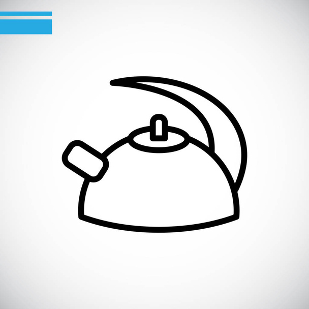 kettle flat icon - Vector, Image