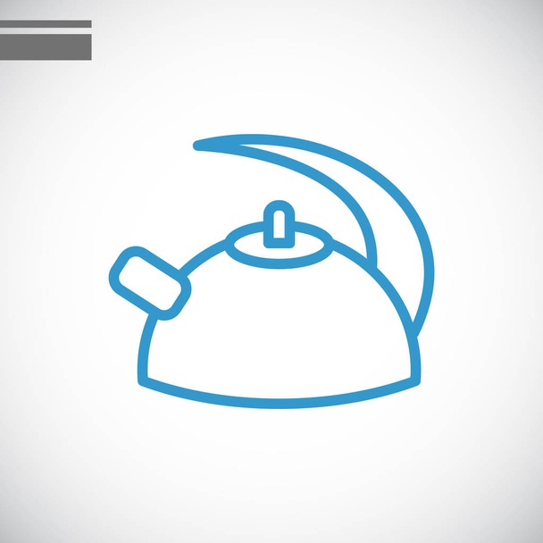 kettle flat icon - Vector, Imagen