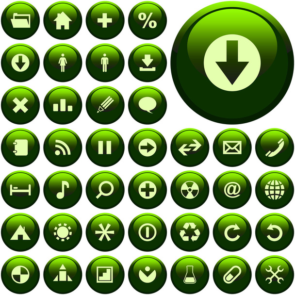 Web buttons - Vektor, Bild