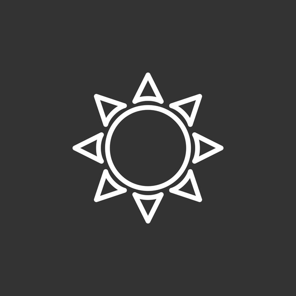sun flat icon - Vetor, Imagem