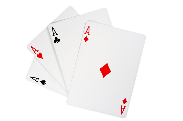 vier Asse im Poker - kare - Foto, Bild