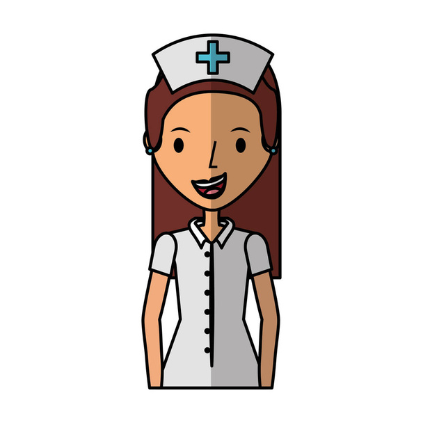 schattig verpleegkundige avatar karakter - Vector, afbeelding