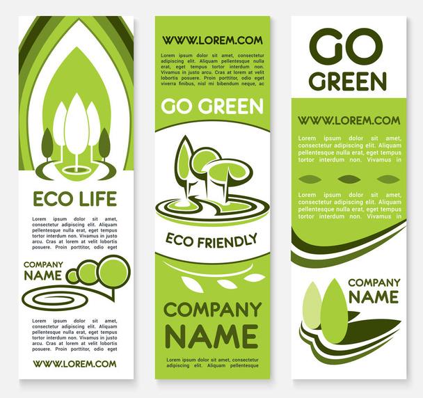 Eco business sjabloon voor spandoek voor ecologie ontwerp - Vector, afbeelding