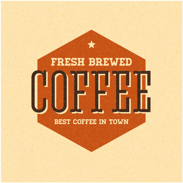 Retro Vintage Coffee Background with Typography - Vecteur, image