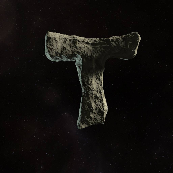 karanlık asteroit sembolü T - Fotoğraf, Görsel