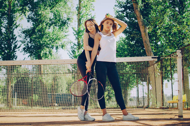 two girls athletes - Foto, Imagen