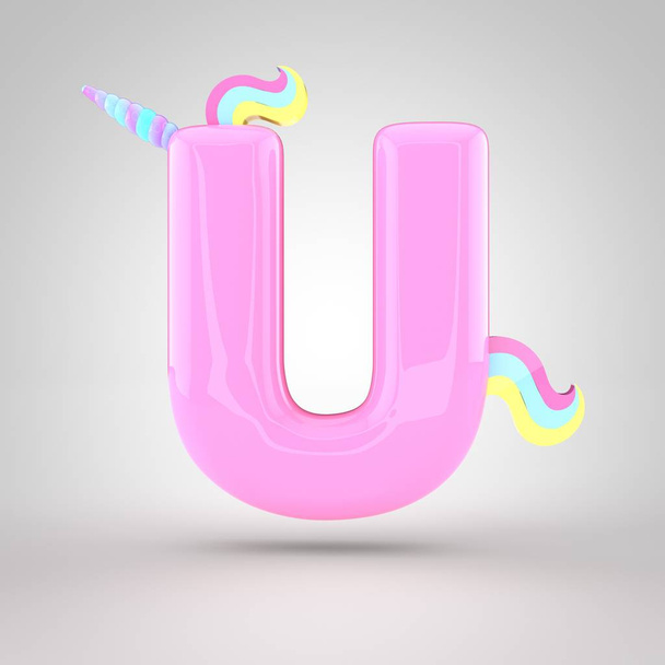 símbolo de unicornio rosa U
 - Foto, imagen