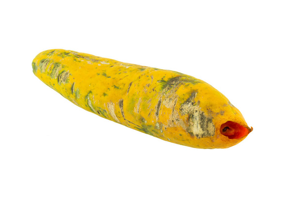 zgniłe papaya na białym tle izolat - Zdjęcie, obraz