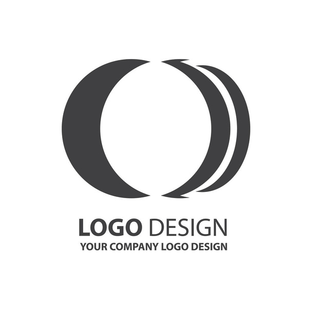 logotipo círculo design vetor cor preta
 - Vetor, Imagem