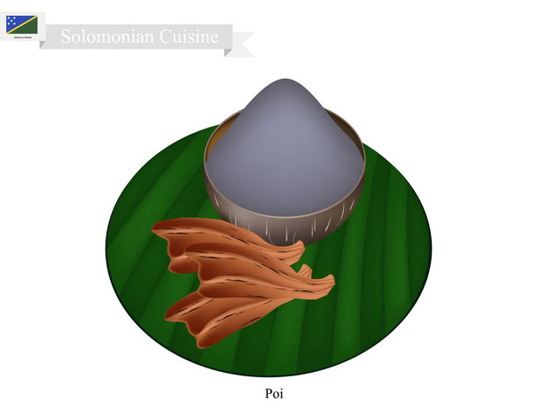 Poi ou soupe salomonienne traditionnelle ou bouillie salomonienne
 - Vecteur, image