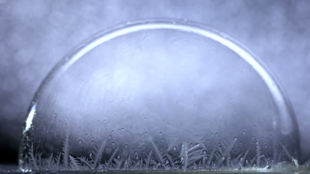 Frozen bubble, winter holidays background, - Footage, Video