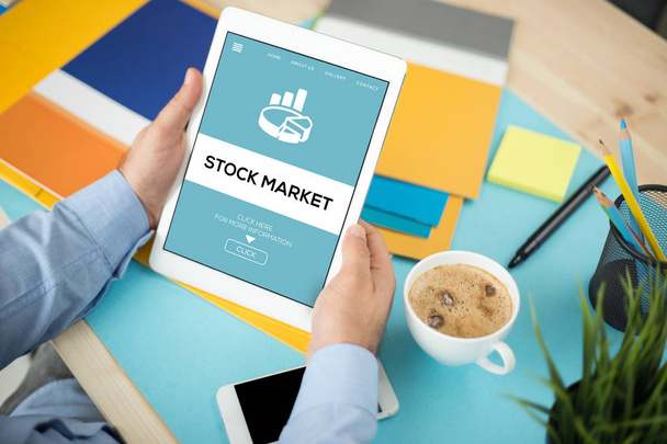 Stock market koncepció - Fotó, kép