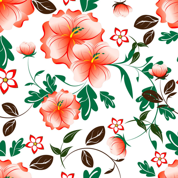 seamless flowers pattern - Vettoriali, immagini