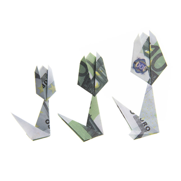 kukkien origami setelit
 - Valokuva, kuva
