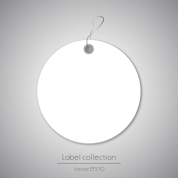 white hanging label - Vetor, Imagem