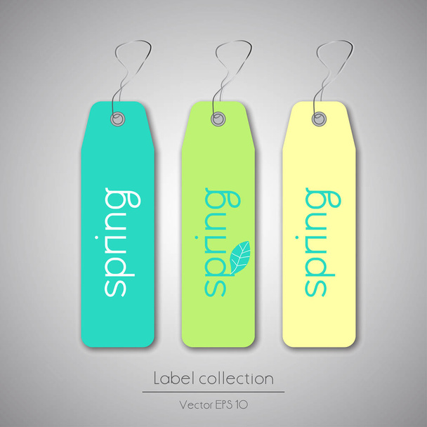 étiquettes suspendues colorées
 - Vecteur, image