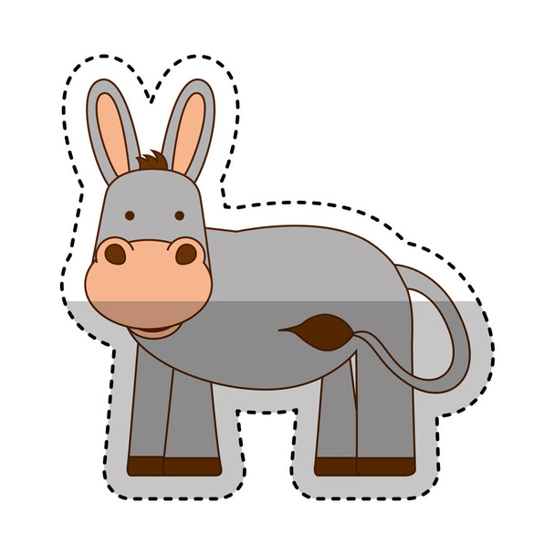 cute mule manger character - Vector, afbeelding