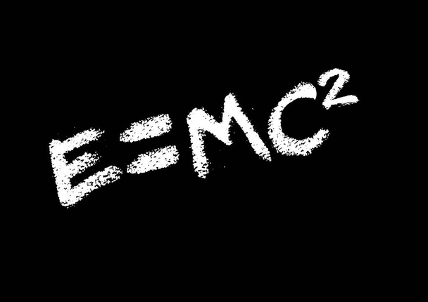 Emc2 biały na tablicy - Zdjęcie, obraz
