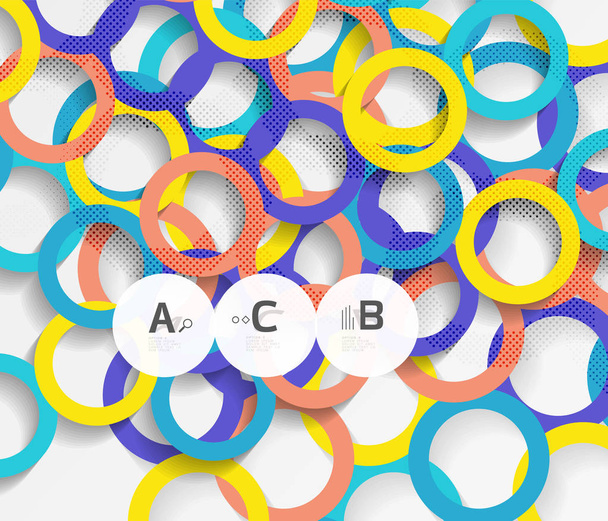 Cercles géométriques sur blanc avec ombres
 - Vecteur, image