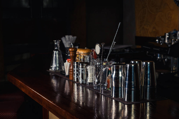 Bartender tools on bar - Foto, Imagem
