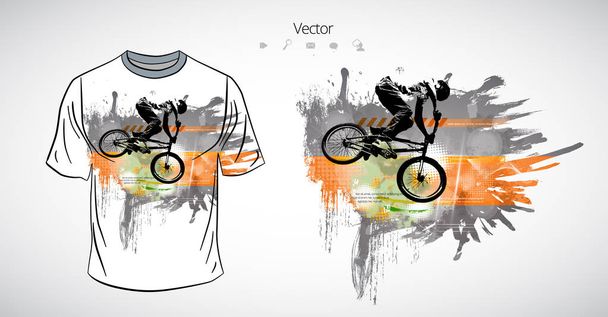 Шаблон футболки зі спортивною ілюстрацією
 - Вектор, зображення